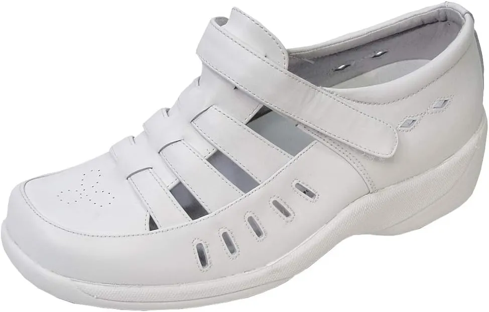 24 Hour Comfort Fiona Women's Wide Width Hook and Loop Leather Loafers