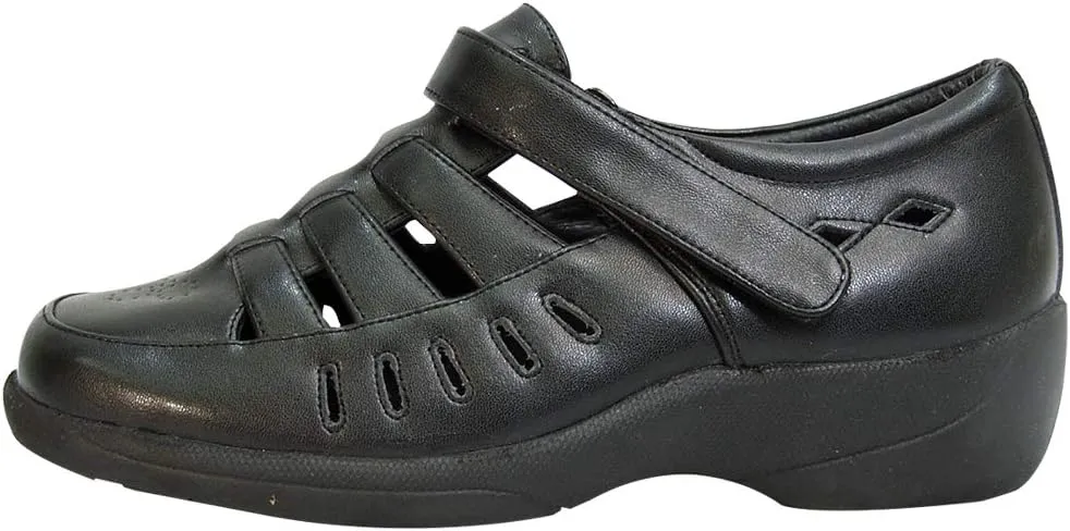 24 Hour Comfort Fiona Women's Wide Width Hook and Loop Leather Loafers