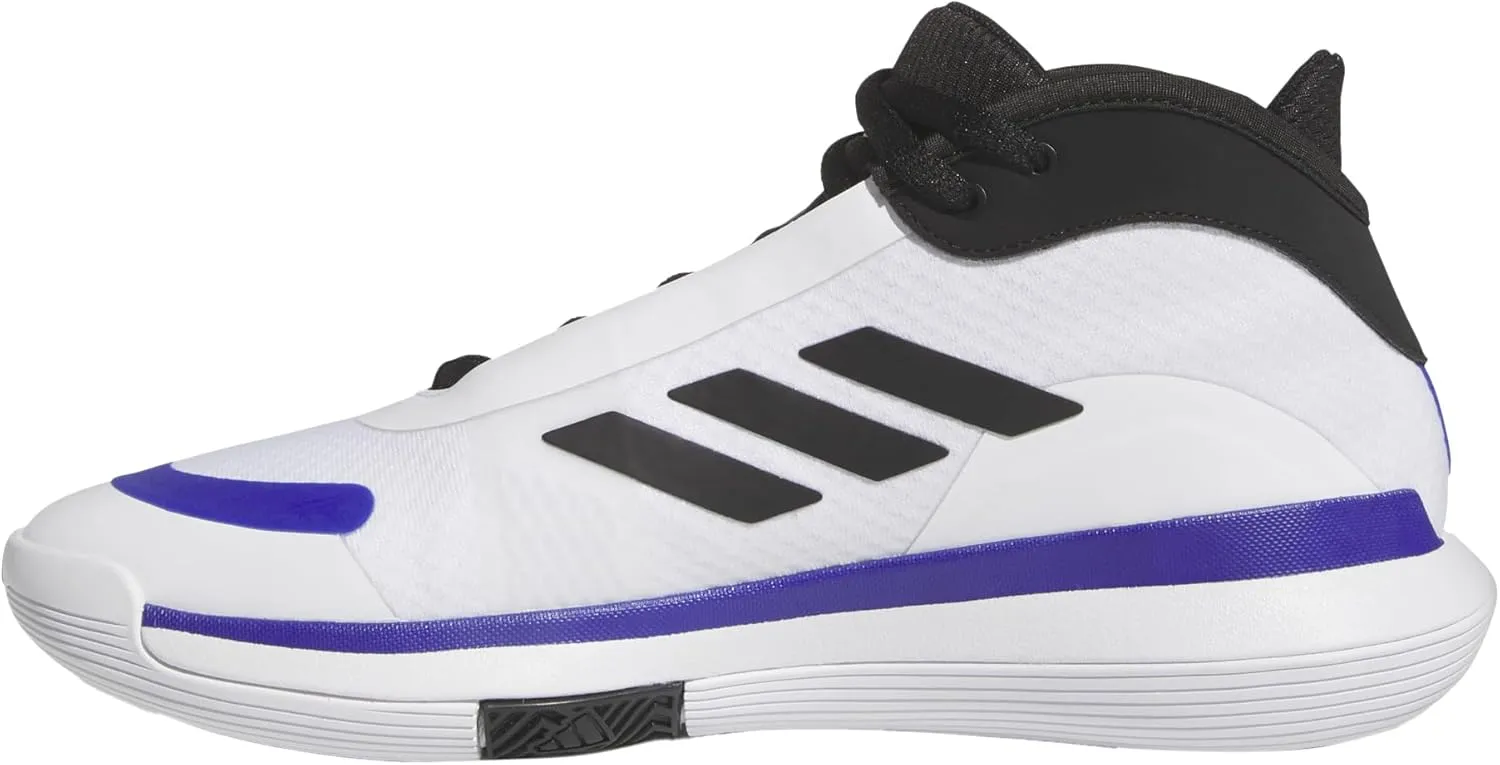 adidas Basketball Shoes, Cloud White Core Black Lucid Blue, 9 US Unisex Big Kid