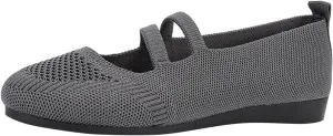 AMDBEL Flats Shoes Women Dressy Comfortable Women's Ballet Flats Shoes Crochet Knit Mesh Round Toe Slip Casual Ballet Flats