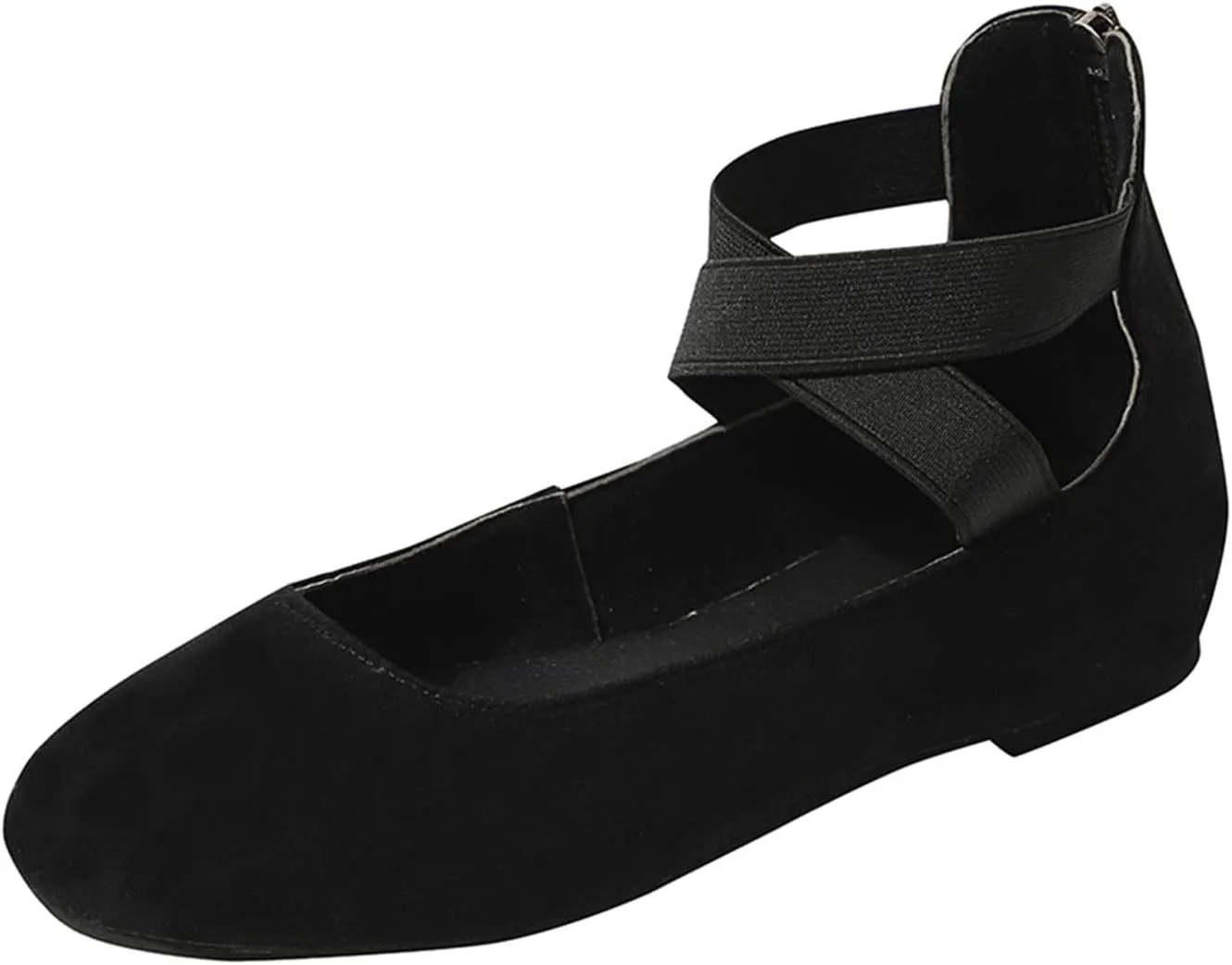 AMDBEL Flats Shoes Women Dressy, Womens Pointed Toe Ballet Flat Dress Shoes Low Wedge Flat Shoes Comfort Slip On Flats Shoes