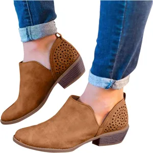 Ankle Boots for Women Low Heel,Summer Caged Gladiator Block Heel Strappy Dress Dressy Sandals Shoes for Women