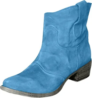 Ankle Boots for Women, Women Lace Up Slip-On Loafers Pointed Low Toe Chunky Block Heel Casual Cutout Office Booties