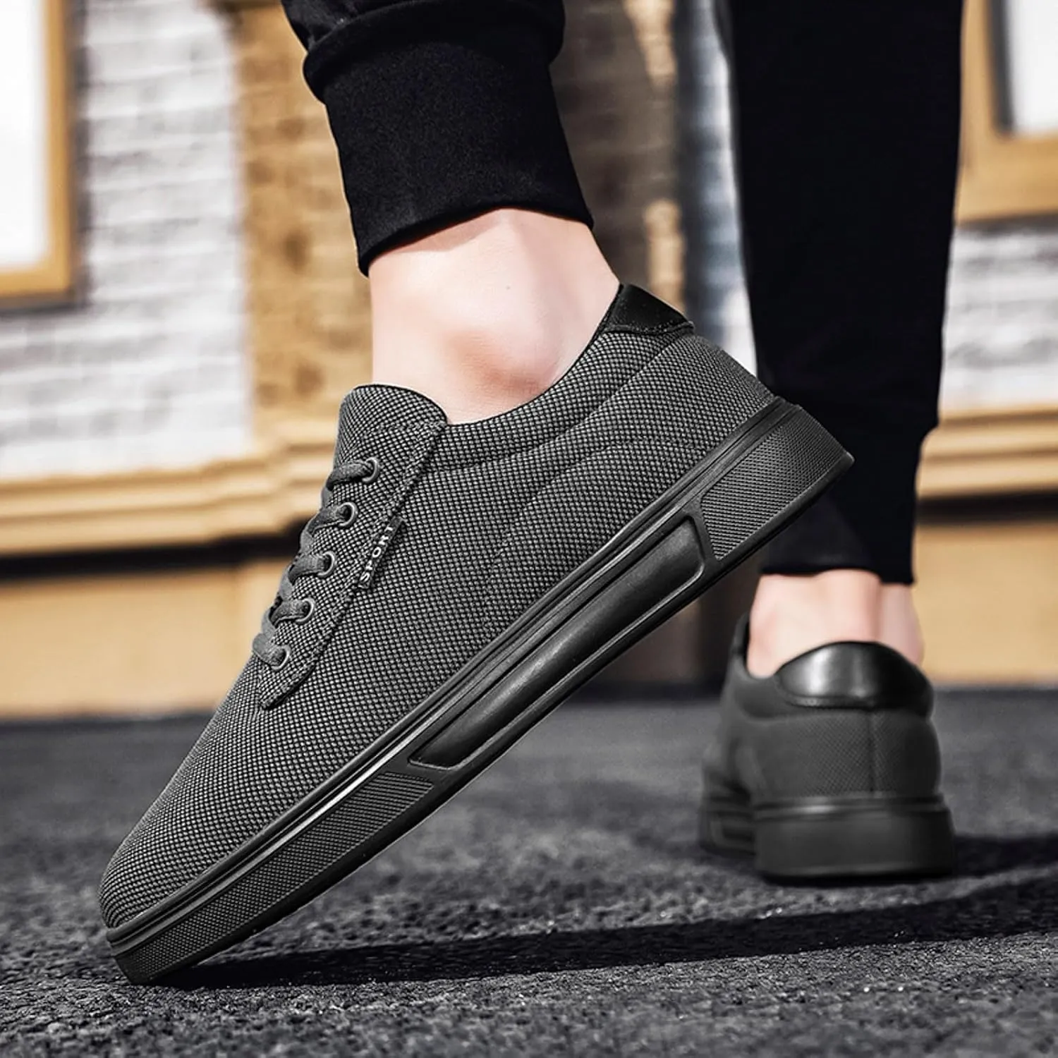 Arch Support Fitness Sneaker for Men Breathable and Light Outdoor Comfy Walking Shoe Athletic Fashion Sneakers
