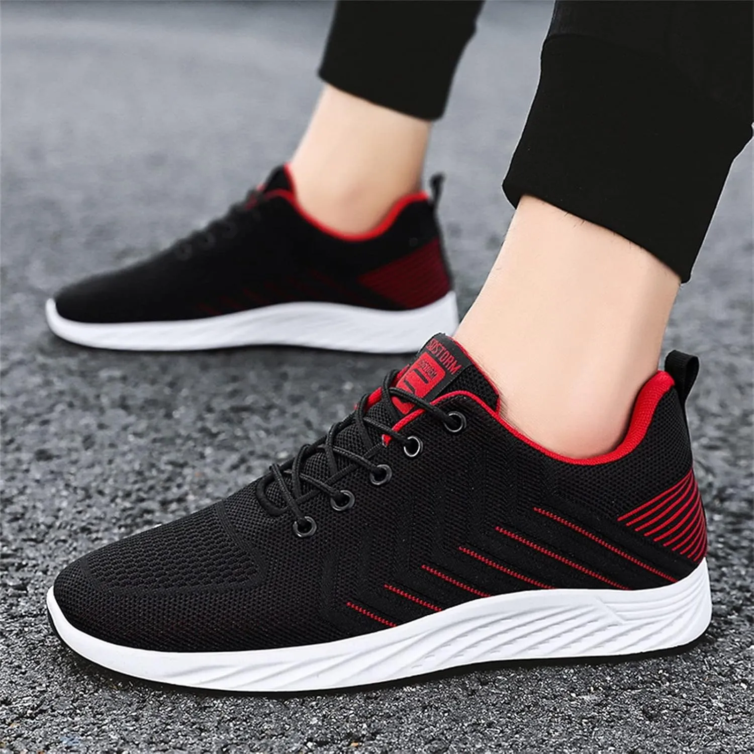 Athletic Fashion Sneakers for Men Comfortable Lightweight Casual Walking Shoe Non Slip Work Sport Shoes for Men