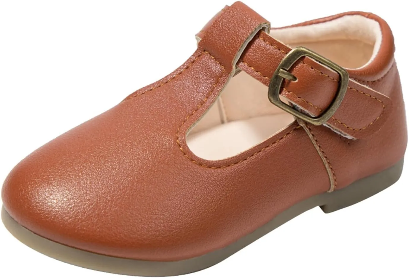 Baby Girl Mary Jane Dress Shoes School Oxford Flats for Kid Wedding Party Shoes T-Strap Uniform Shoes
