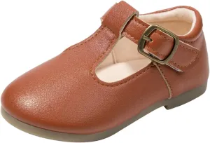 Baby Girl Mary Jane Dress Shoes School Oxford Flats for Kid Wedding Party Shoes T-Strap Uniform Shoes