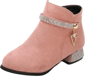 Boots for Girls and Boys Snow Boots Buckle Winter Comfort Warm Fur Lining Ankle Boots Waterproof Lining Soft Sole