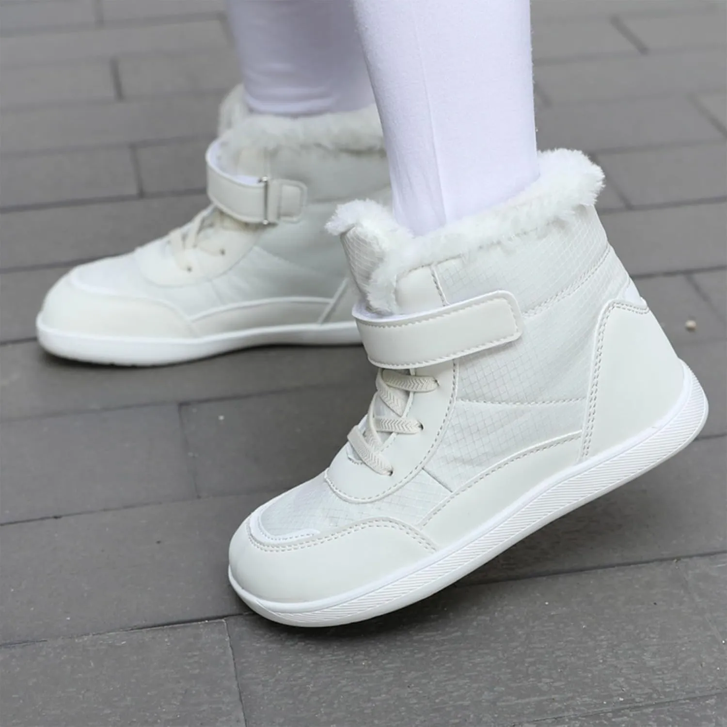 Boots for Girls Boys Snow Boots Waterproof Outdoor Warm Cozy Anti-Slip Mid Calf Faux Fur Lining Insulated Winter Shoes for Kid