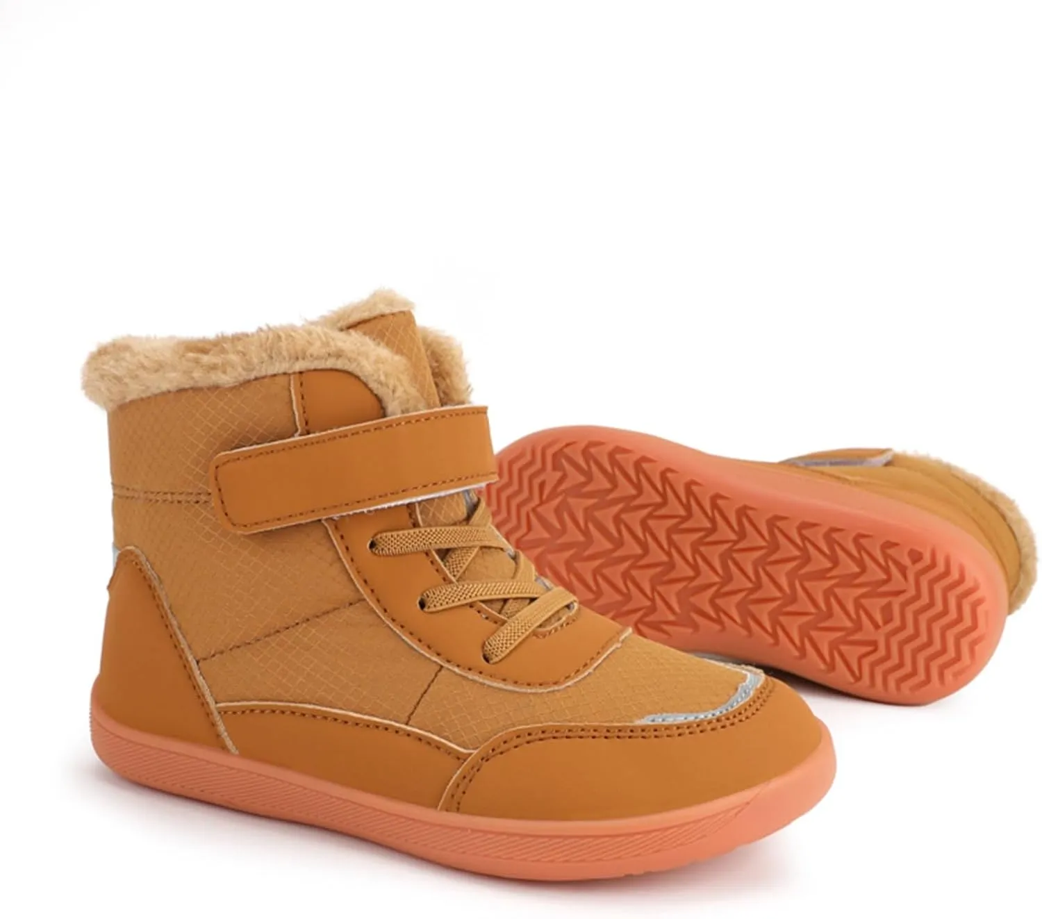 Boots for Girls Boys Snow Boots Waterproof Outdoor Warm Cozy Anti-Slip Mid Calf Faux Fur Lining Insulated Winter Shoes for Kid