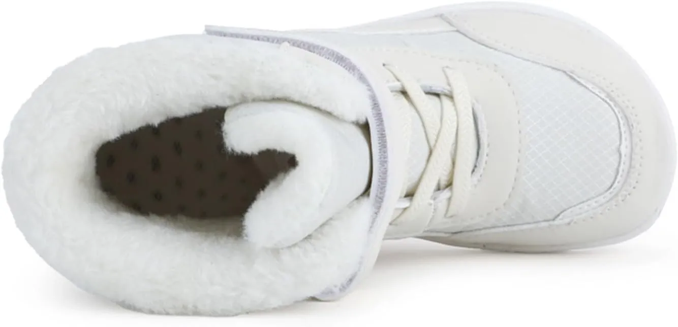 Boots for Girls Boys Snow Boots Waterproof Outdoor Warm Cozy Anti-Slip Mid Calf Faux Fur Lining Insulated Winter Shoes for Kid