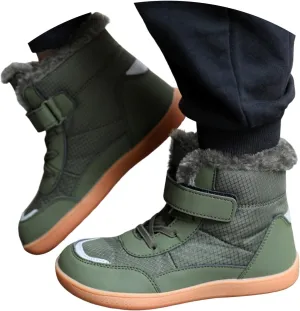 Boots for Girls Boys Snow Boots Waterproof Outdoor Warm Cozy Anti-Slip Mid Calf Faux Fur Lining Insulated Winter Shoes for Kid