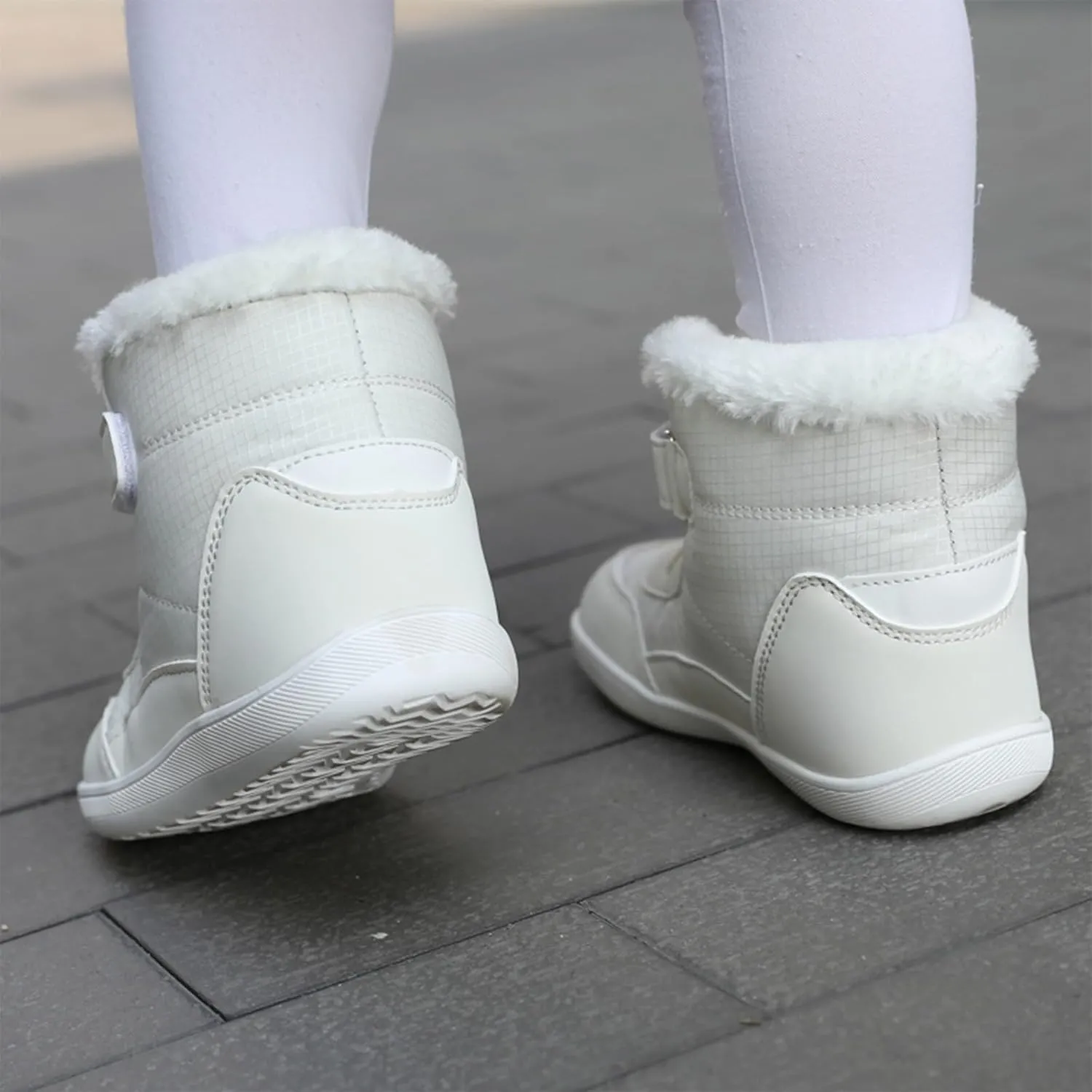 Boots for Girls Boys Snow Boots Waterproof Outdoor Warm Cozy Anti-Slip Mid Calf Faux Fur Lining Insulated Winter Shoes for Kid