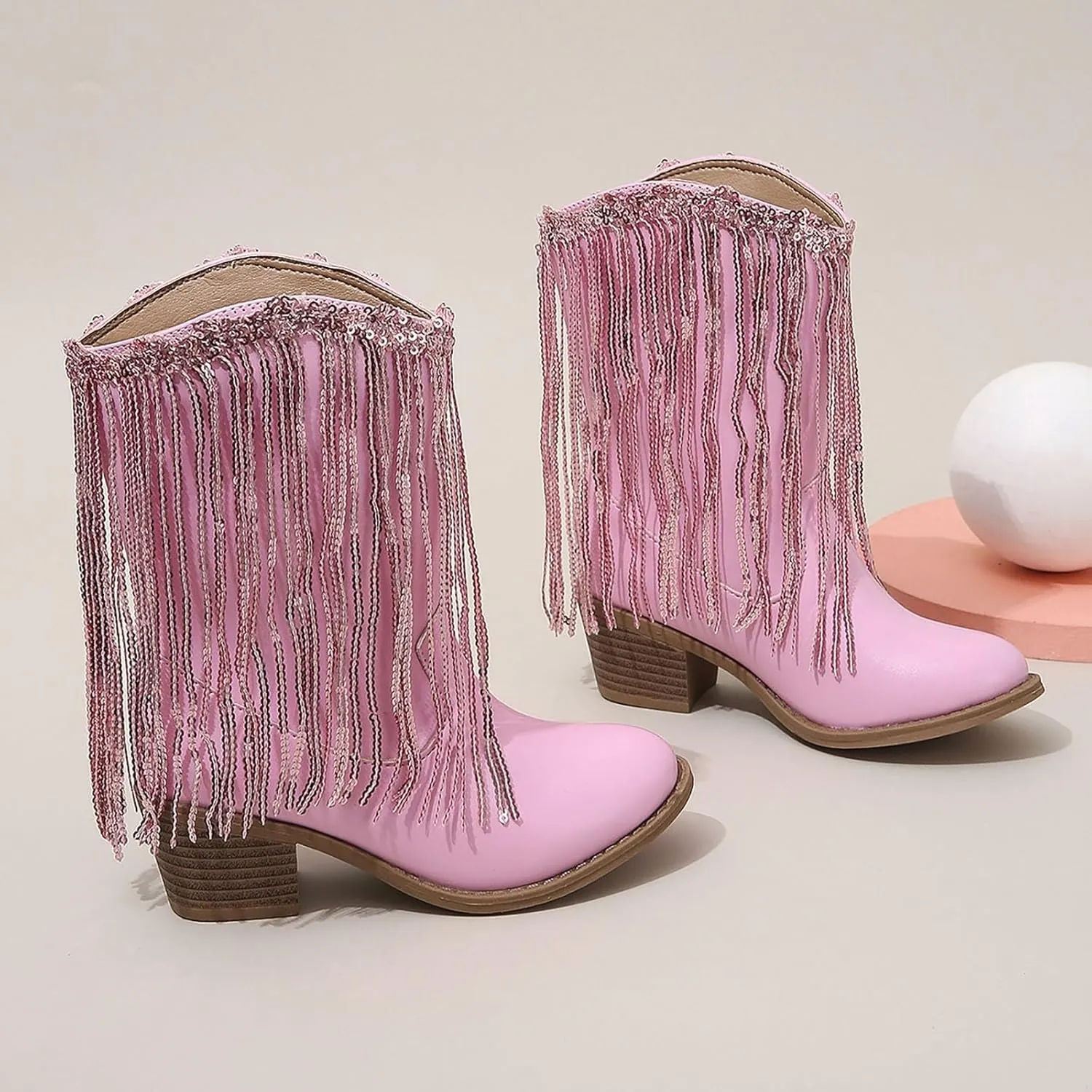 Boots for Girls Cowgirl Cowboy Western Boots Mid Calf Riding Shoes Little Kids Big Kids Cowgirl Boots Ankle Boots Fall
