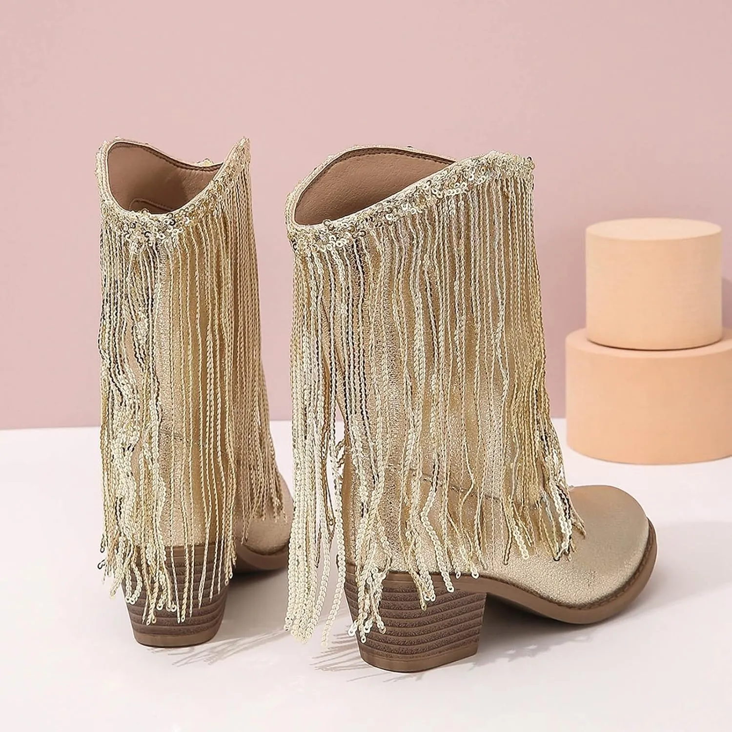 Boots for Girls Cowgirl Cowboy Western Boots Mid Calf Riding Shoes Little Kids Big Kids Cowgirl Boots Ankle Boots Fall