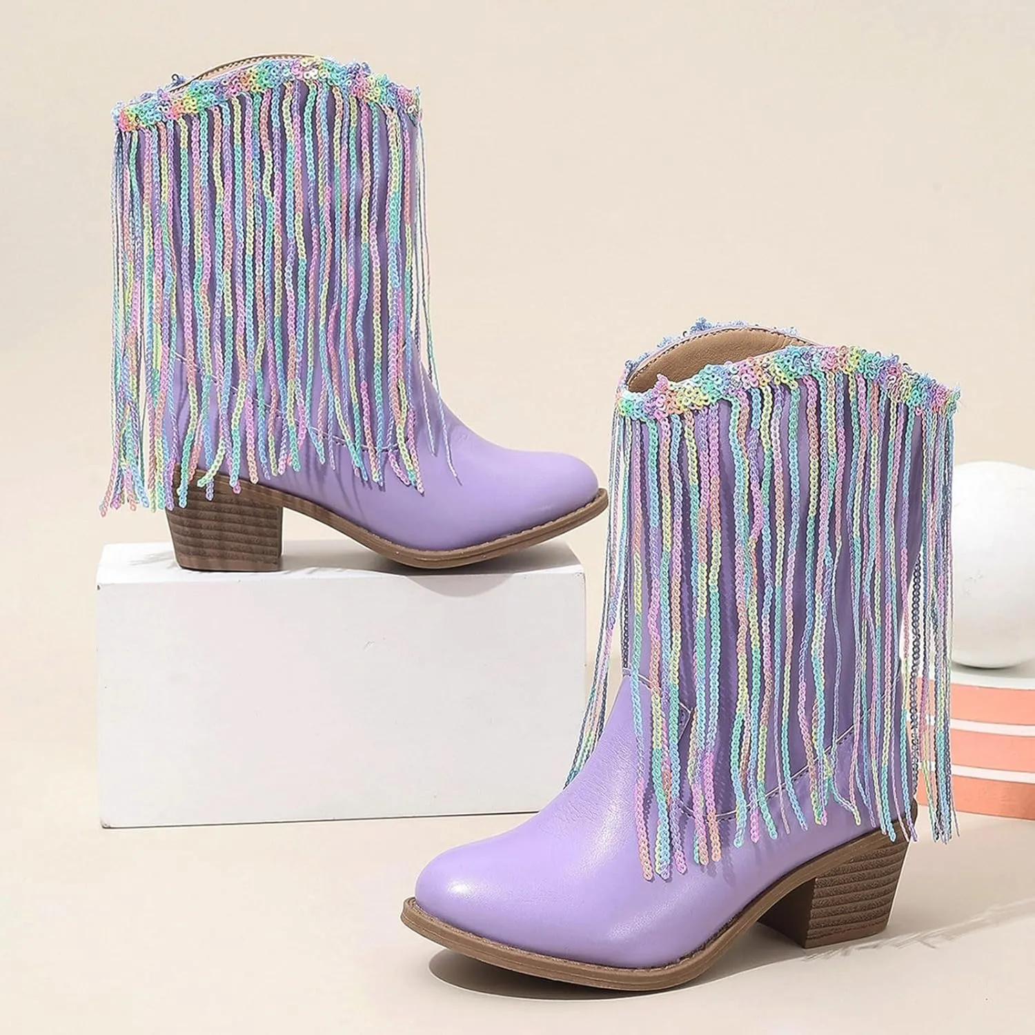 Boots for Girls Cowgirl Cowboy Western Boots Mid Calf Riding Shoes Little Kids Big Kids Cowgirl Boots Ankle Boots Fall