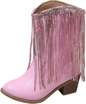 Boots for Girls Cowgirl Cowboy Western Boots Mid Calf Riding Shoes Little Kids Big Kids Cowgirl Boots Ankle Boots Fall