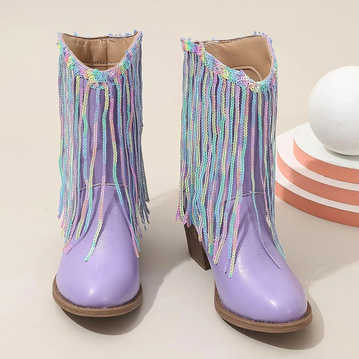 Boots for Girls Cowgirl Cowboy Western Boots Mid Calf Riding Shoes Little Kids Big Kids Cowgirl Boots Ankle Boots Fall
