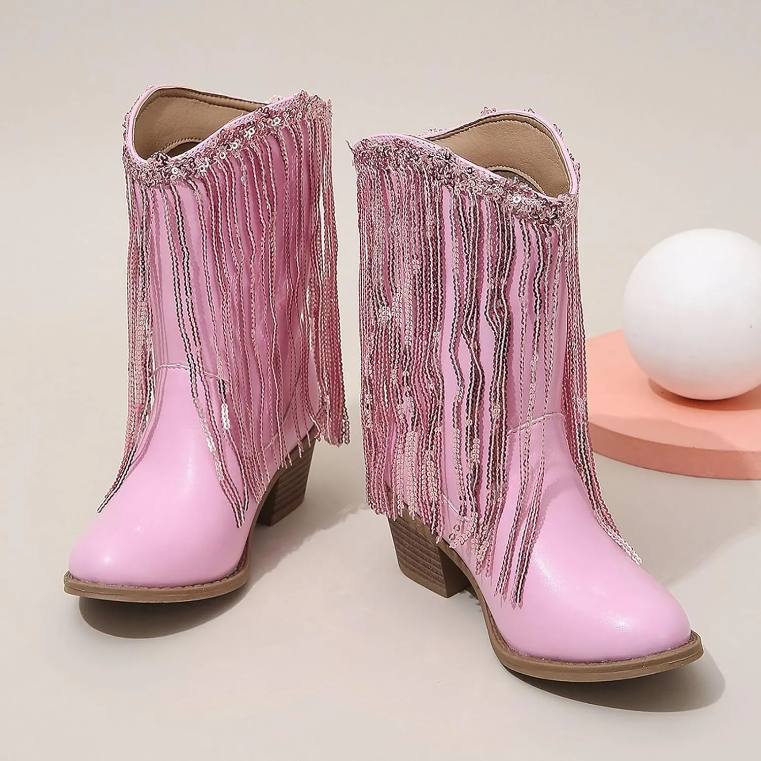 Boots for Girls Cowgirl Cowboy Western Boots Mid Calf Riding Shoes Little Kids Big Kids Cowgirl Boots Ankle Boots Fall