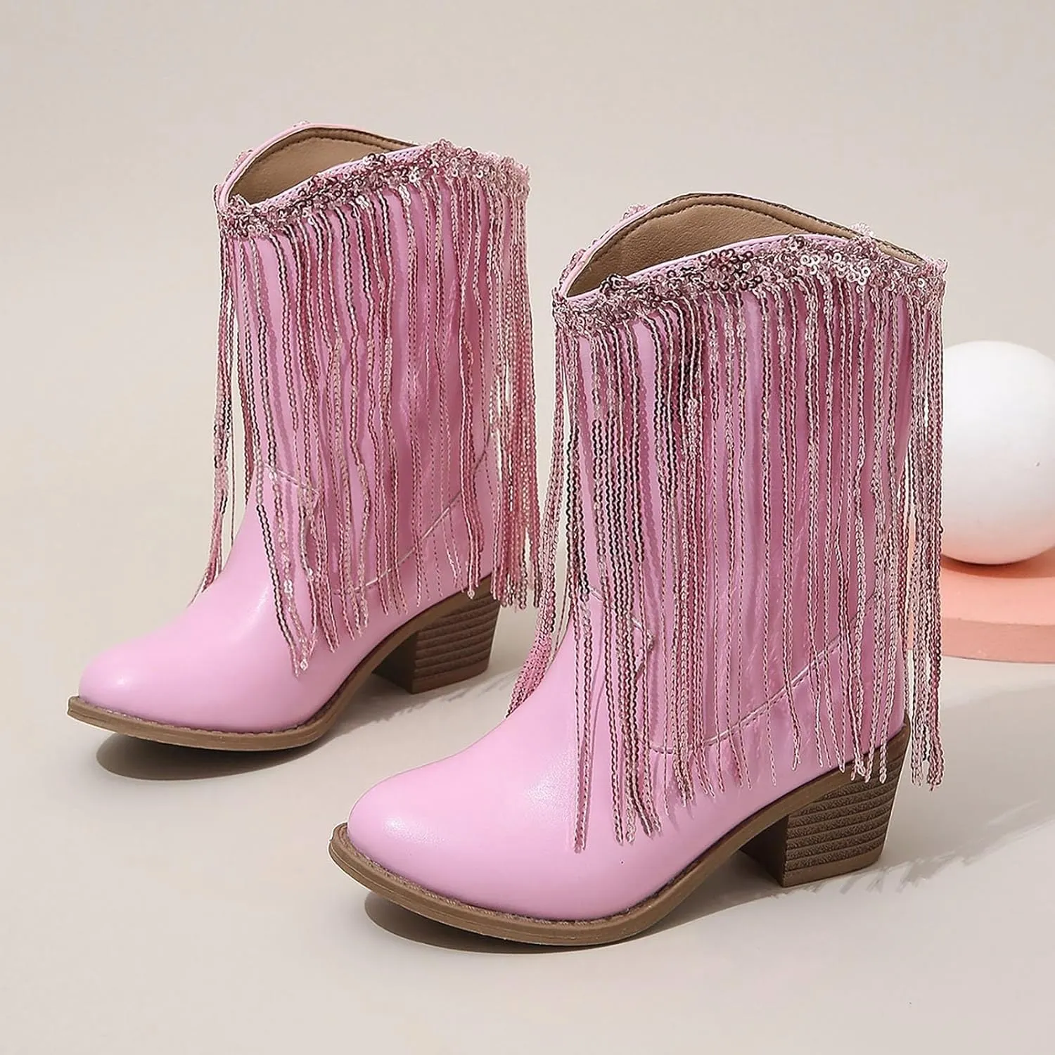 Boots for Girls Cowgirl Cowboy Western Boots Mid Calf Riding Shoes Little Kids Big Kids Cowgirl Boots Ankle Boots Fall