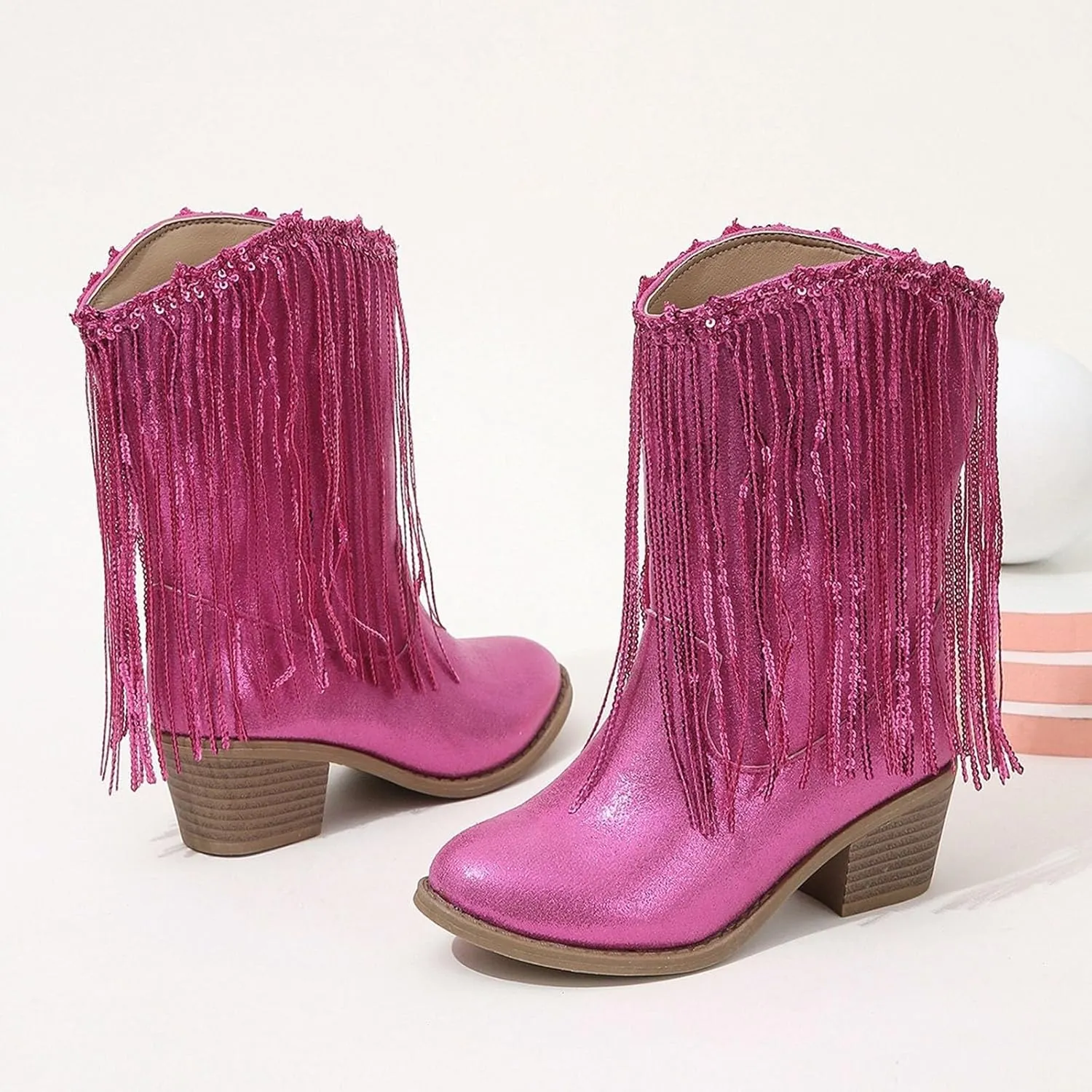 Boots for Girls Cowgirl Cowboy Western Boots Mid Calf Riding Shoes Little Kids Big Kids Cowgirl Boots Ankle Boots Fall