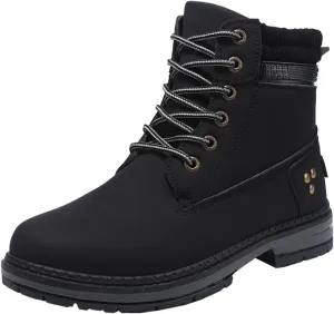 Boots for Women, Fashion Arch Support Low Heel Lace Up Zipper Boots Slip On Vintage Casual Leather Walking Short Booties