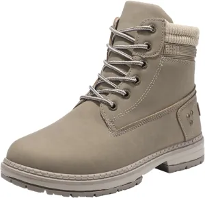 Boots for Women, Fashion Arch Support Low Heel Lace Up Zipper Boots Slip On Vintage Casual Leather Walking Short Booties