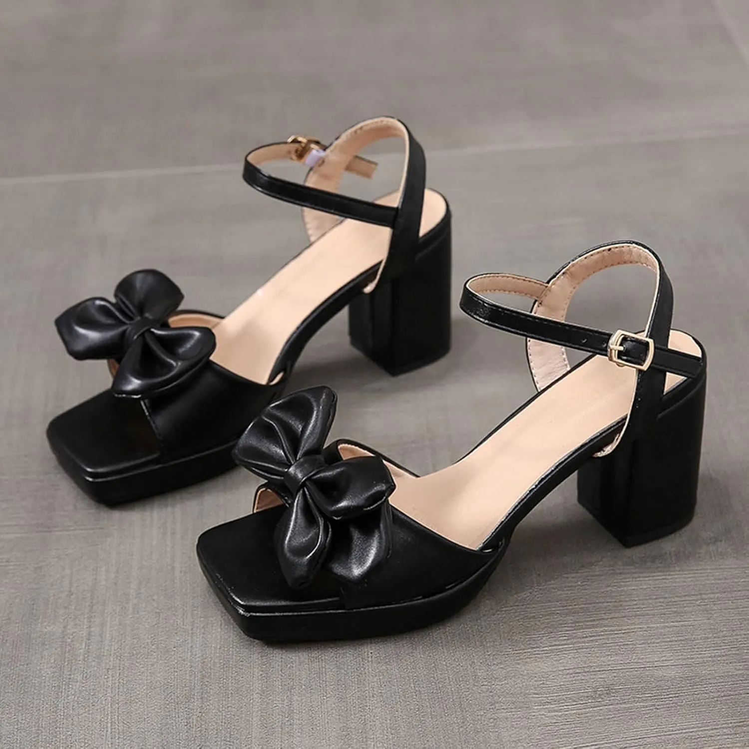 Borne Shoes Shoes Women Sandals Sandals for Women Ladies Chunky Heel High Heel Fish Mouth Sandals