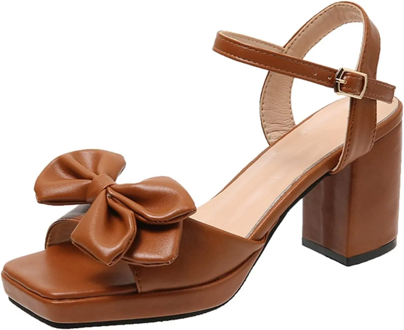 Borne Shoes Shoes Women Sandals Sandals for Women Ladies Chunky Heel High Heel Fish Mouth Sandals