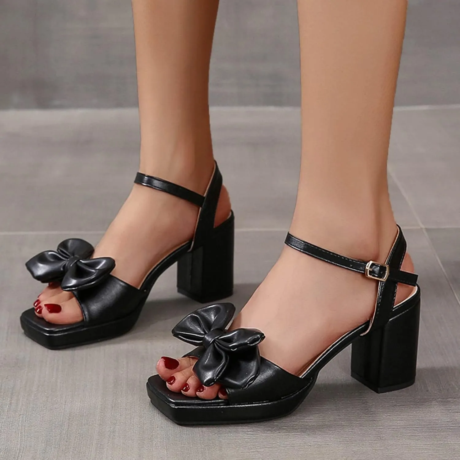 Borne Shoes Shoes Women Sandals Sandals for Women Ladies Chunky Heel High Heel Fish Mouth Sandals