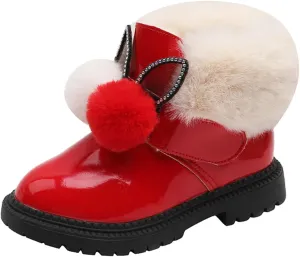 Botas Para Nis Boots for Girls Kids Little Big Girls Boots Lace-Up/Zipper Outdoor Ankle Shoes Ankle Boots Toddler Winter boots