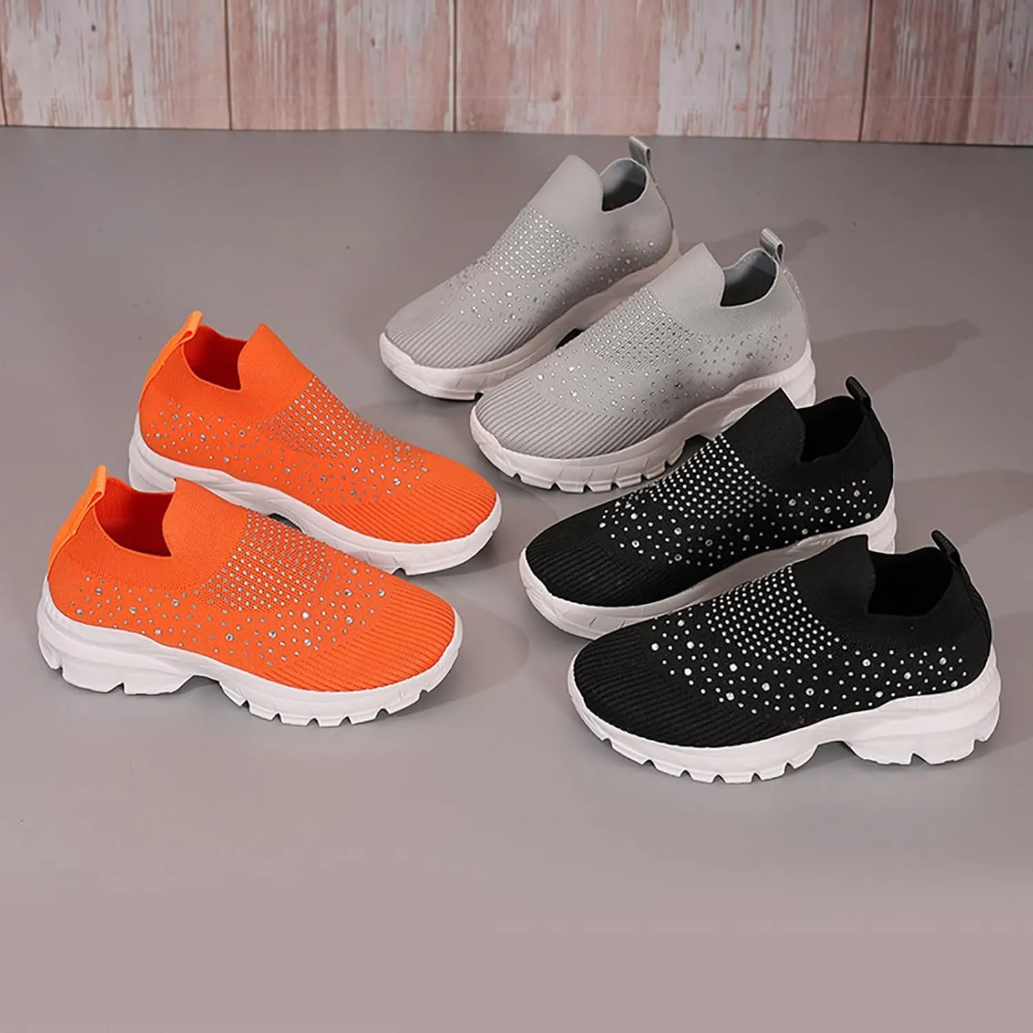 Bowling Shoes Women Size 9 Wide Slip On Shoes for Women Wide Width Running Shoes Walking Hiking for Women with Arch Support Black Sparkly Sneakers for Women Dressy Women Walking Shoes Wide Width