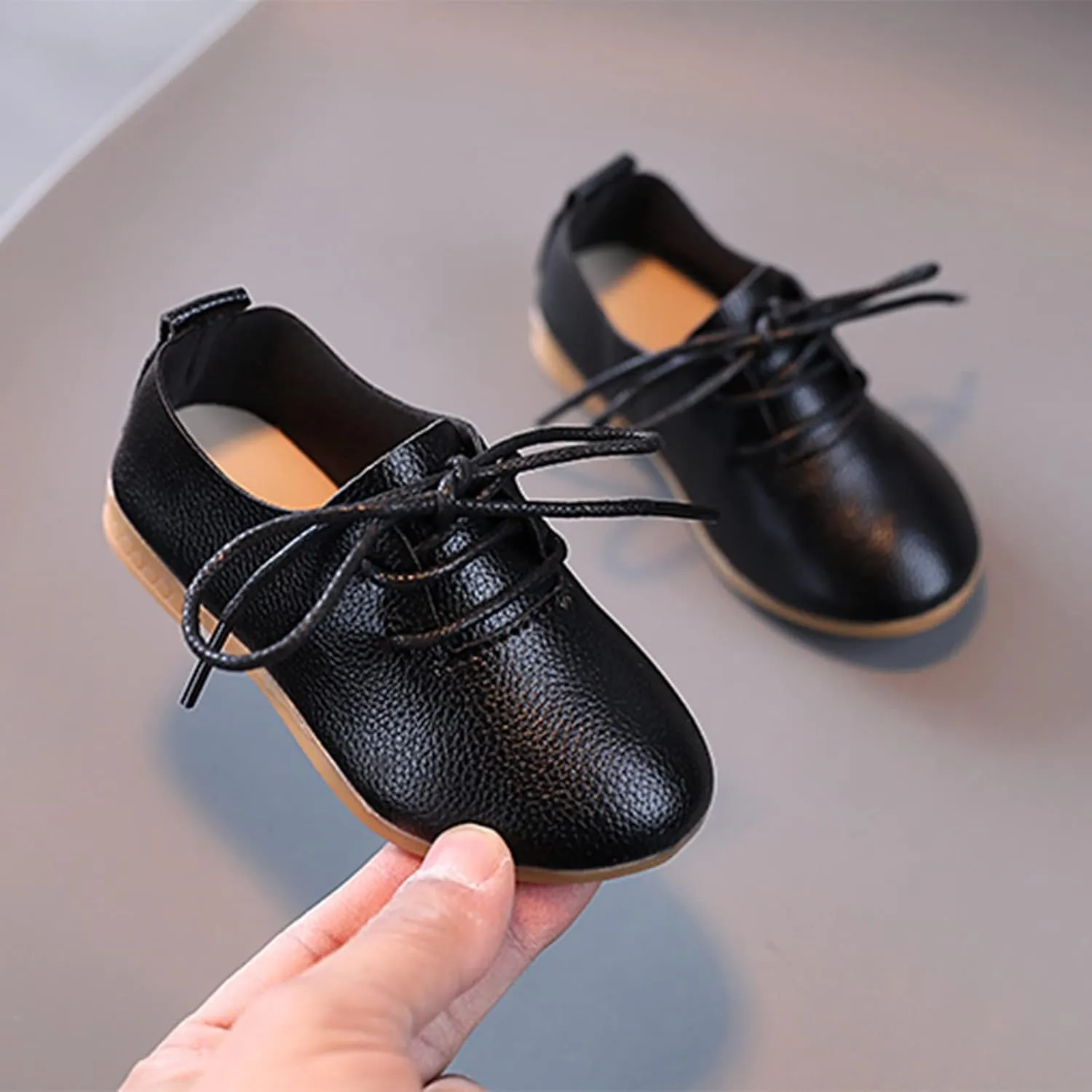 Boys British Style Lce Up Saddle Shoes Toddler Kids Casual School Uniform Formal Casual Oxfords Flat for Wedding