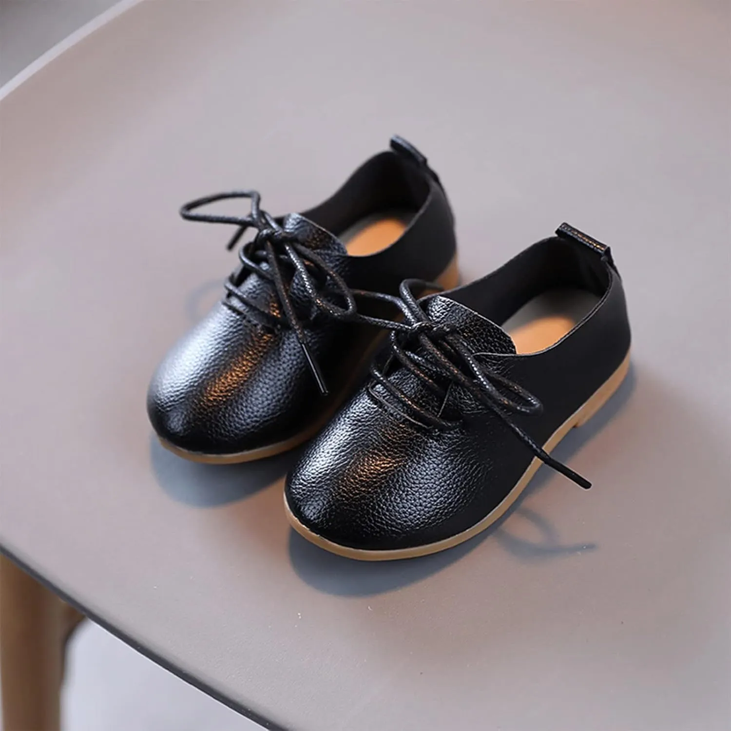 Boys British Style Lce Up Saddle Shoes Toddler Kids Casual School Uniform Formal Casual Oxfords Flat for Wedding