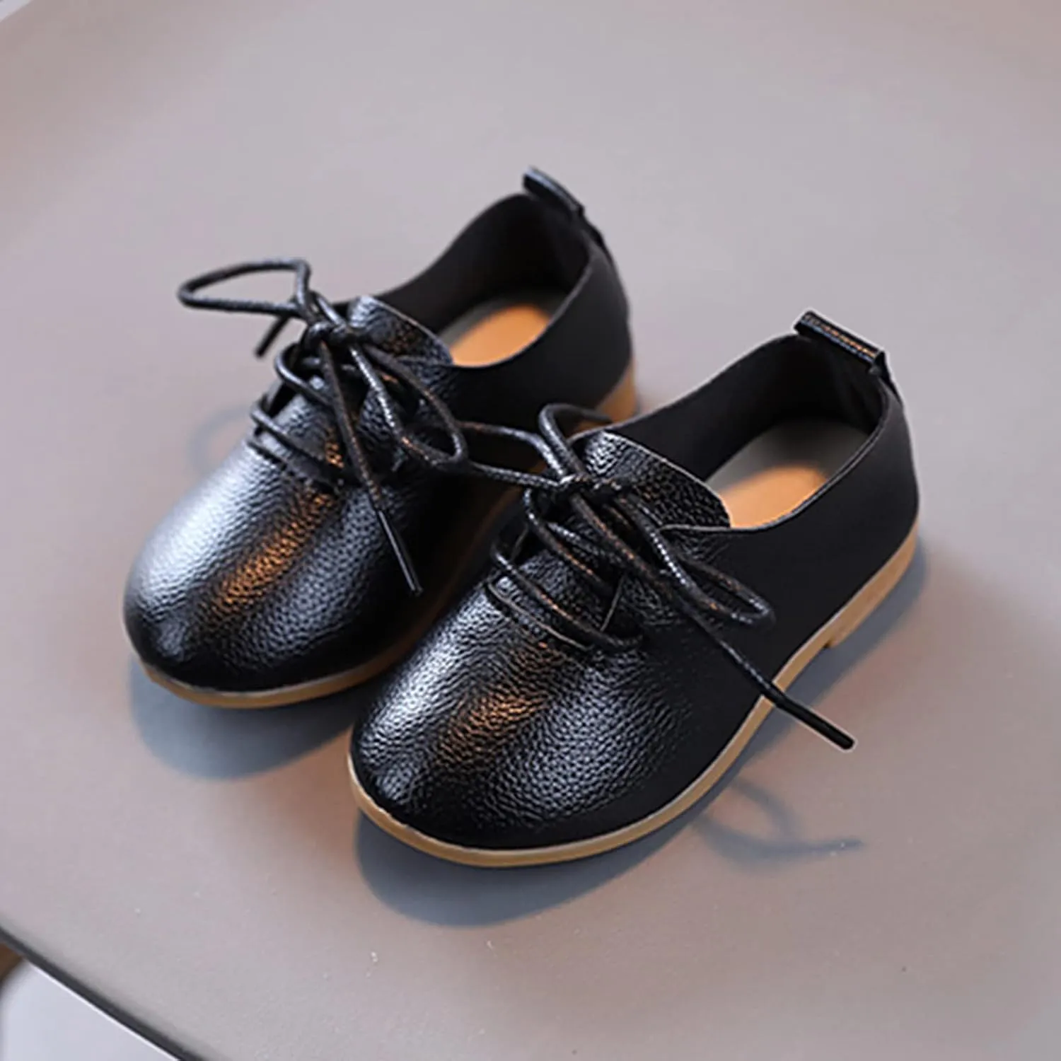 Boys British Style Lce Up Saddle Shoes Toddler Kids Casual School Uniform Formal Casual Oxfords Flat for Wedding