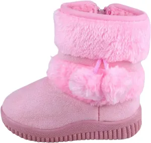 Boys Girls Wnter Snow Boots Faux Fur Lining Anti-Slip Winter Boots Outdoor Comfort Warm Ankle Booties Warm Shoes