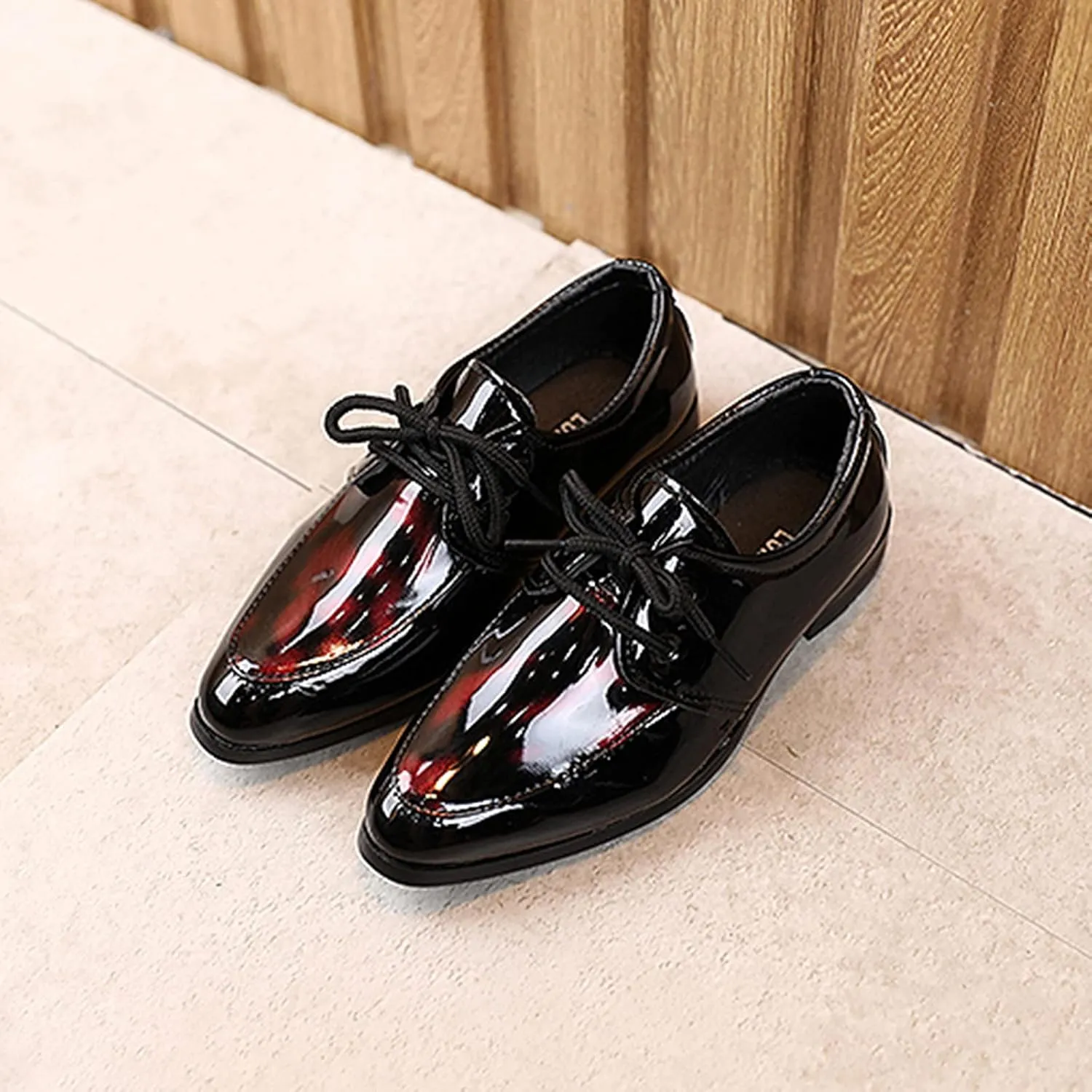 Boys Lace-up Formal Dress Shoes Wedding Footwear School niform Shoes Comfort Loafer Flat xford Dress Shoes