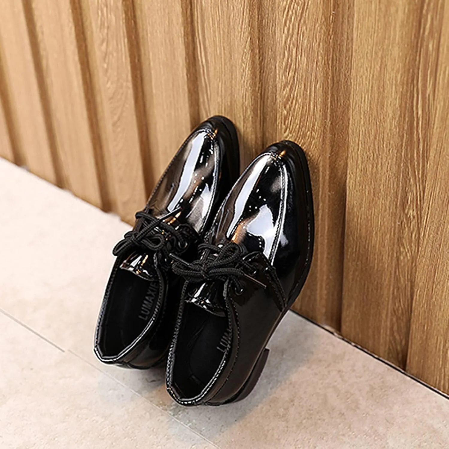 Boys Lace-up Formal Dress Shoes Wedding Footwear School niform Shoes Comfort Loafer Flat xford Dress Shoes