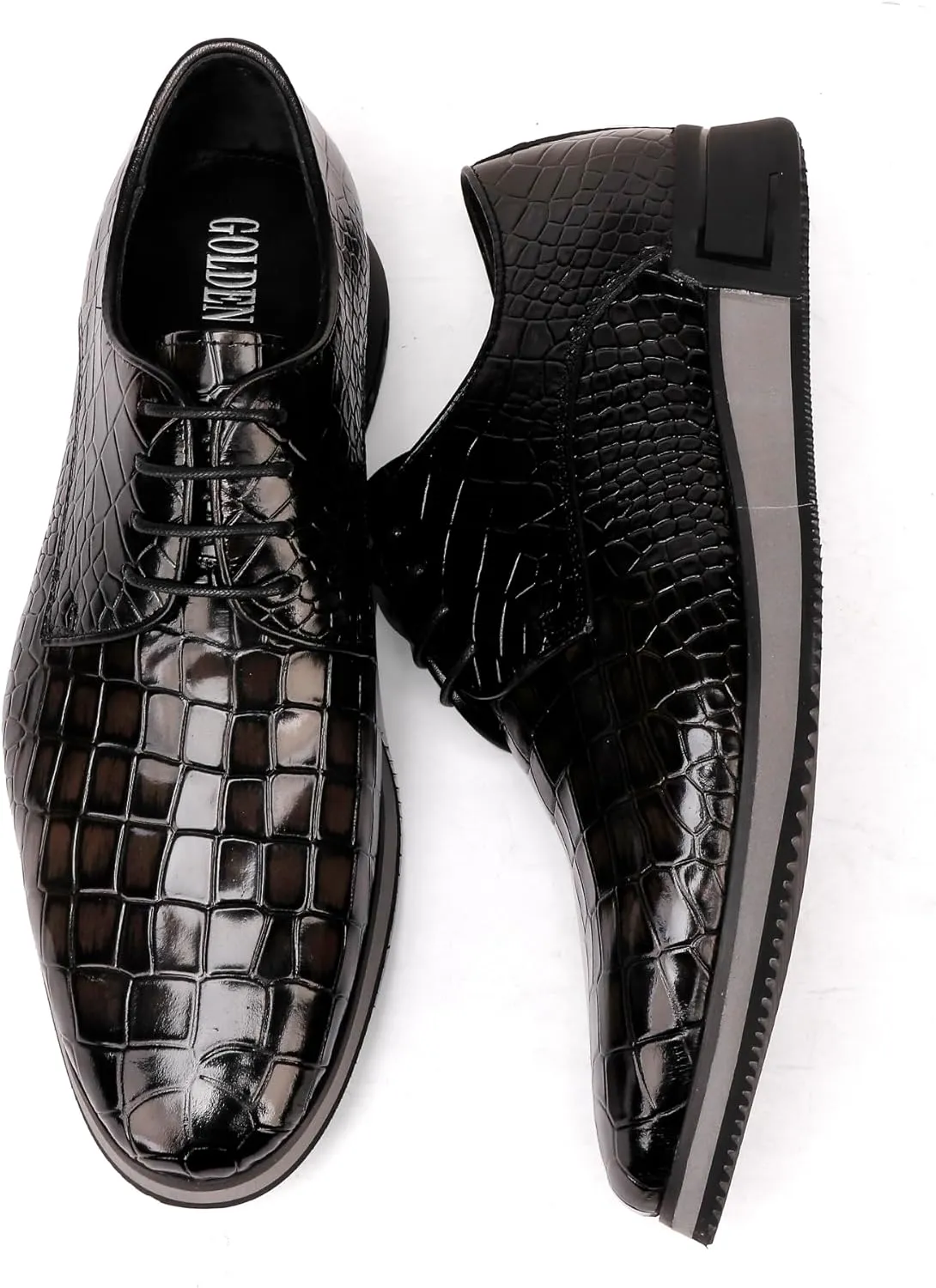 Casual Men's Dress Lace-up Oxfords Shoes Classic Formal Business Dress Sneakers Wedding Party Dress Shoes for Mens
