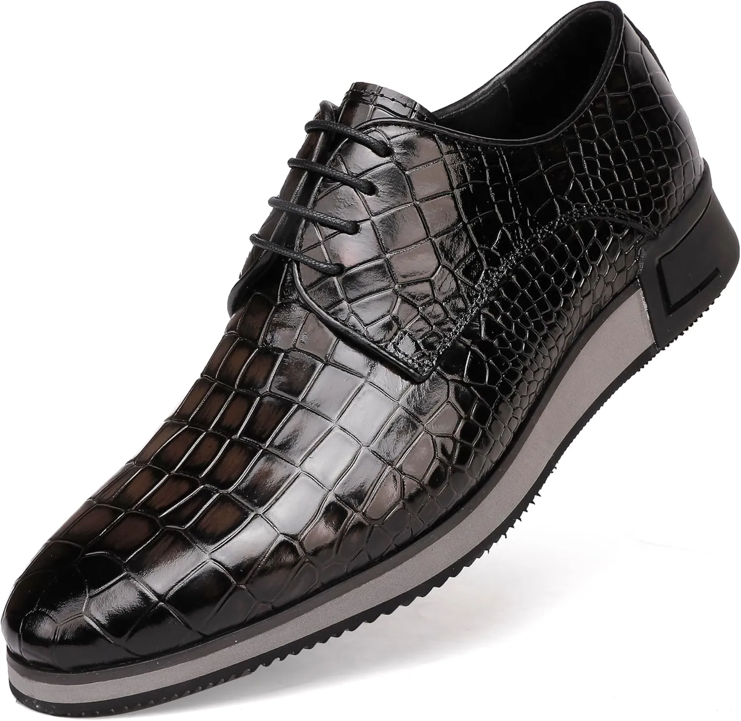 Casual Men's Dress Lace-up Oxfords Shoes Classic Formal Business Dress Sneakers Wedding Party Dress Shoes for Mens