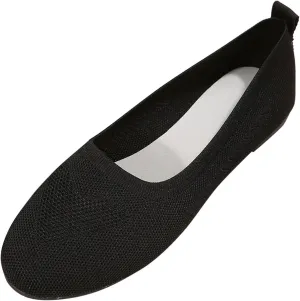 Casual Shoes Flat Women's Dress Flat Ballet Low Comfort Soft Flats for Women Pointed Toe Knit Ballet Ladies Fashion Solid Flats