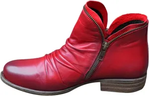 Cathalem Ankle Boots for Women Low Heel Short Shoes Retro Casual Zipper Boots Side Zip-up Leather Shoes Womens Booties Fall
