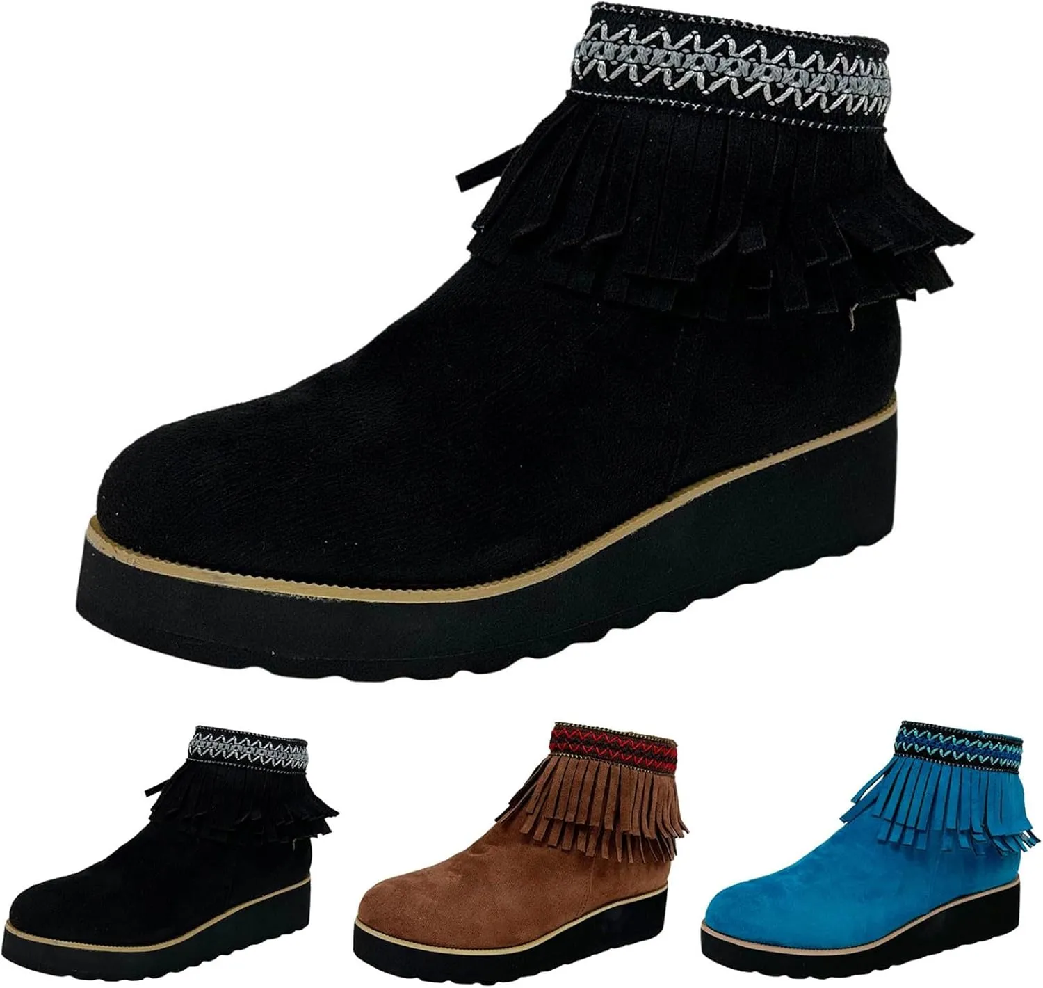 Cathalem Ankle Boots for Women,2024 New Arch Support Booties Side Zip-up Vintage Leather Damping Shoes Flat Heel Booties