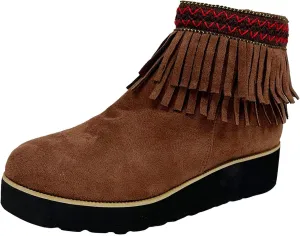 Cathalem Ankle Boots for Women,2024 New Arch Support Booties Side Zip-up Vintage Leather Damping Shoes Flat Heel Booties