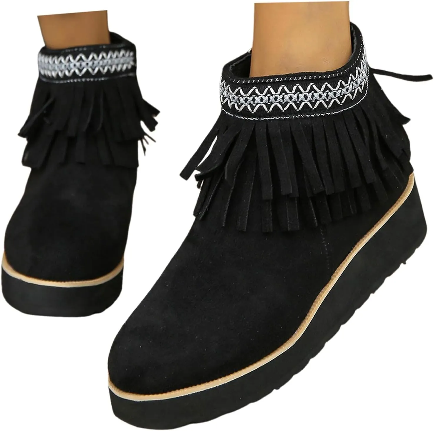 Cathalem Ankle Boots for Women,2024 New Arch Support Booties Side Zip-up Vintage Leather Damping Shoes Flat Heel Booties