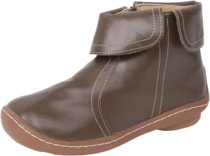 Cathalem Booties for Women 2024, 2024 New Flat Heel Booties Arch Support Booties Side Zip-up Vintage Leather Damping Shoes
