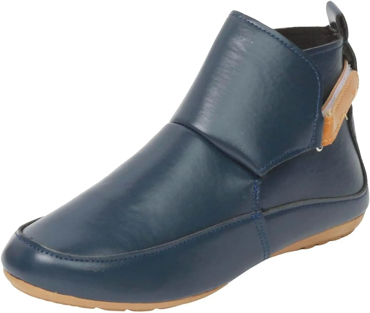 Cathalem Booties for Women 2024,Arch Support Booties Side Zip-up Vintage Leather Damping Shoes Flat Heel Booties