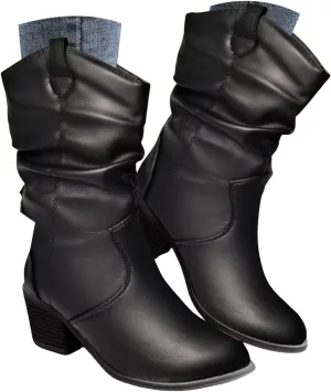 Cathalem Cowgirl Boots for Women, Cowboy Cowgirl Western Ankle Boots Low Chunky Heels Square Toe Fall Short Booties Shoes