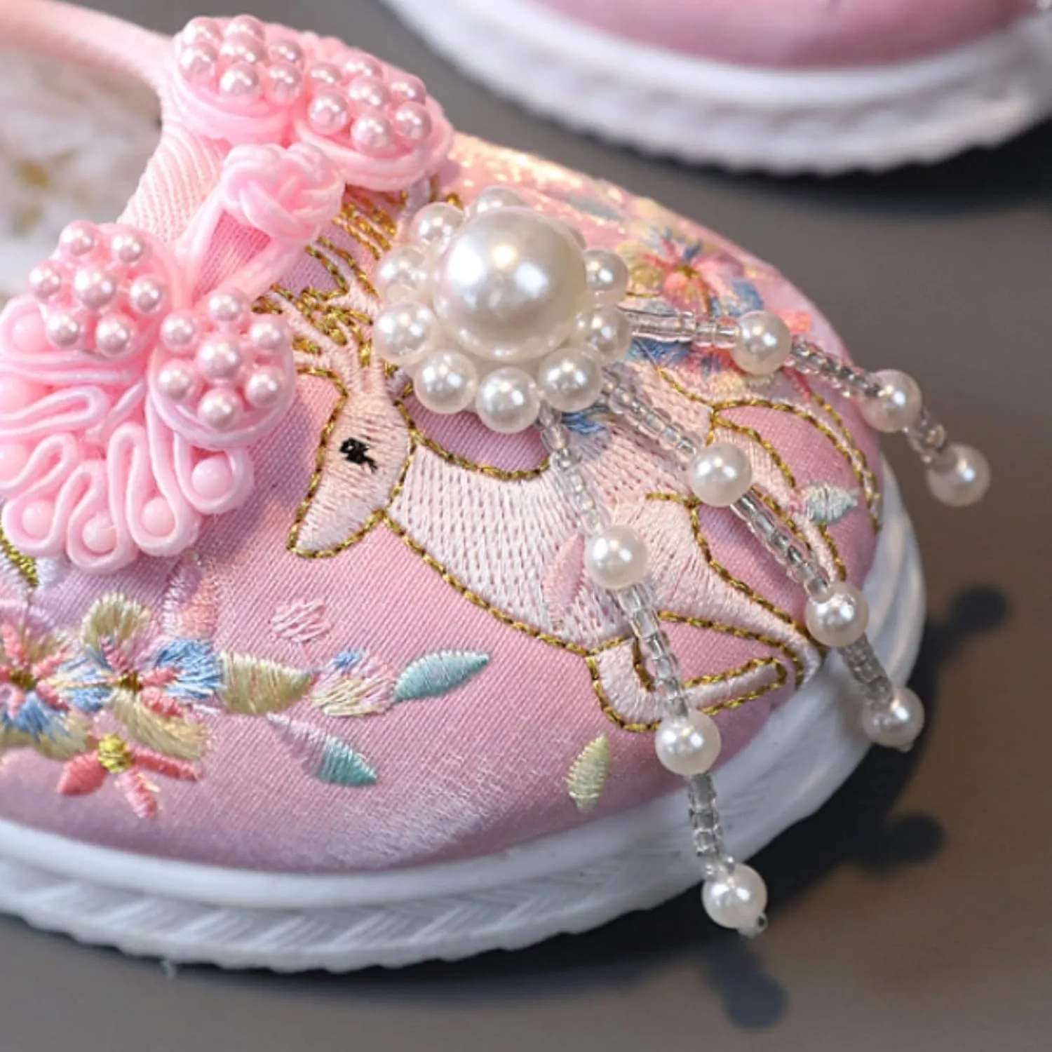 Children Mary Jane Shoes Girls Flat Bottomed Embroidered Sandals Comfort Toddler Performance Party Wedding Shoes