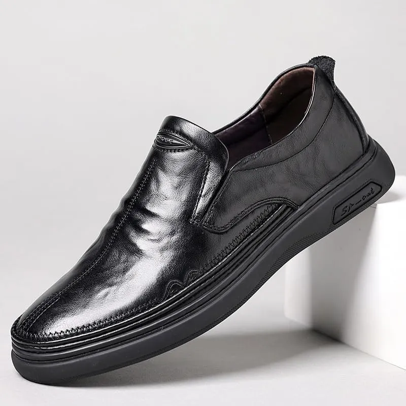 Contemporary Wingtip Oxford Shoes Genuine Leather Upper Wedding Parties Business Meetings Air-Cushioned Comfort